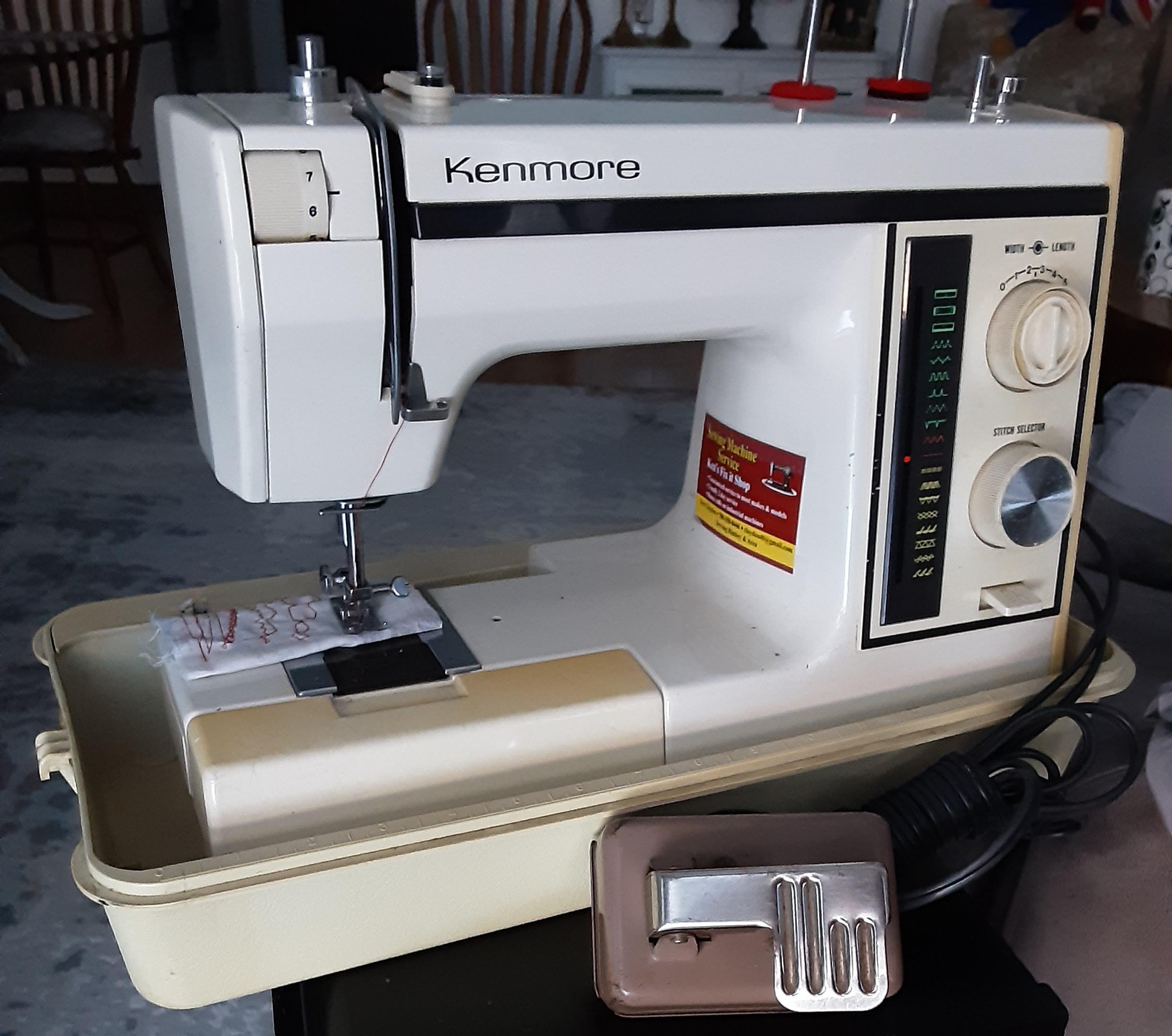 Photo of Kenmore sewing machine, restored