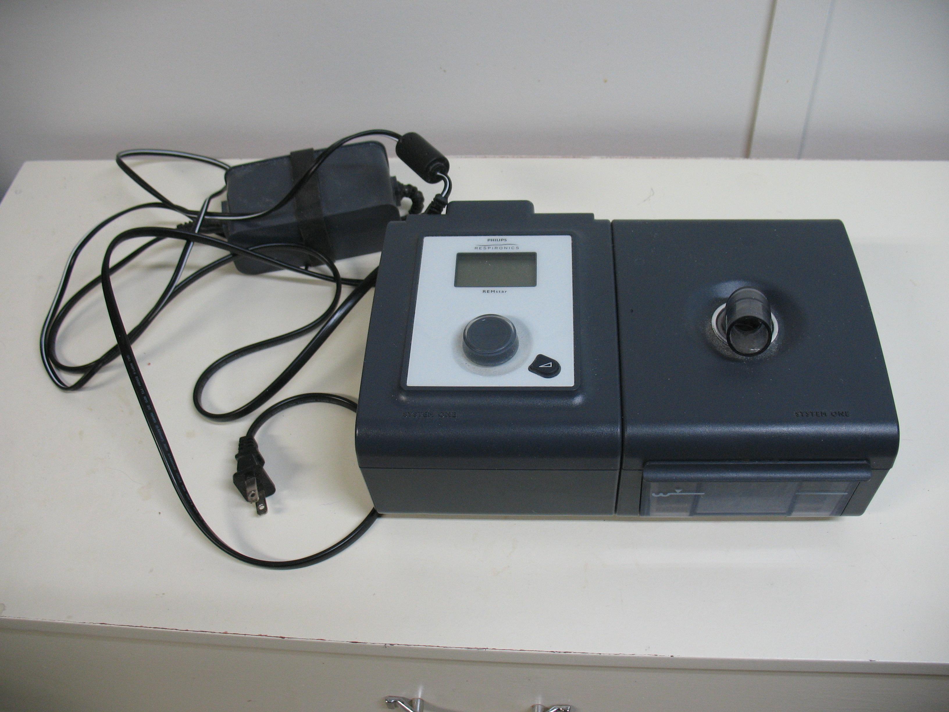 Photo of c-pap machine philips respironics