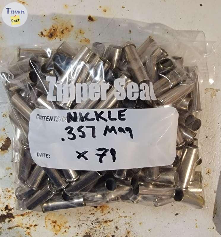 Photo of Fs: .357 Nickle plated shells once fired $10/71+