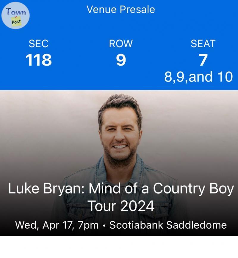 Photo of 4 Luke Bryan Tickets