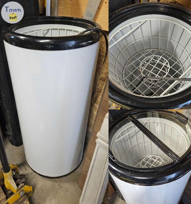 Photo of Canister shaped Budweiser refrigerator