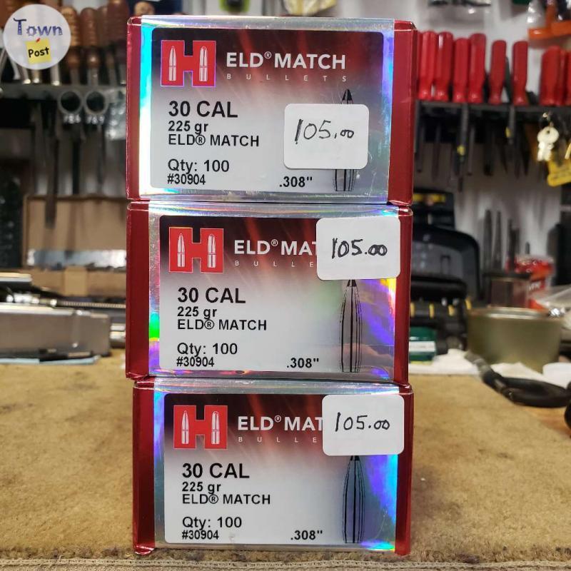 Photo of Hornady 308 cal, 225gr ELD MATCH 